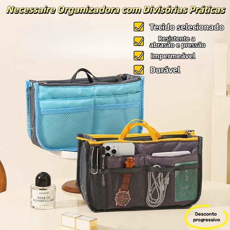 Bolsa Maquiagem Estojo Escolar Quadrada Organizador Para Viagem Impermeavel Com Grande Capacidade
