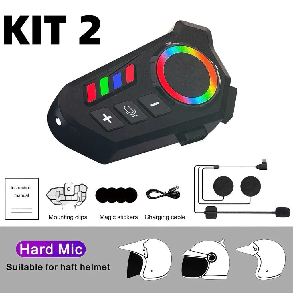 Fone de Ouvido de Capacete Moto Bluetooth Controle De Voz microfone para moto intercomunicador
