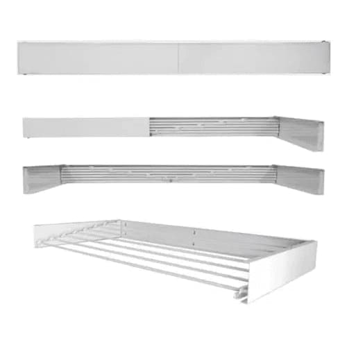 Varal de Aço Galvanizado para Lavanderia 120cm– Retrátil, Compacto e Durável