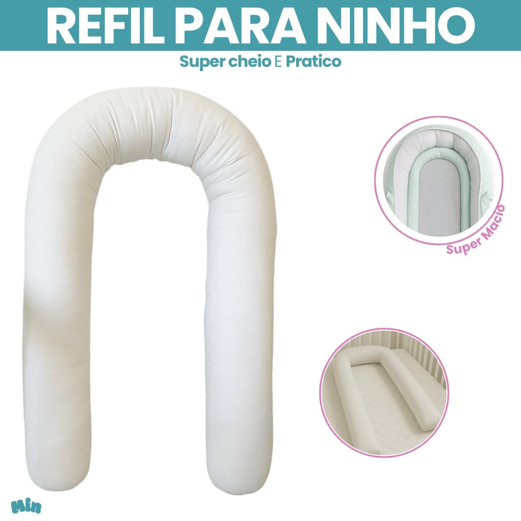 Enchimento de Fibra Siliconada Antialergica Para Ninho Redutor Bebê
