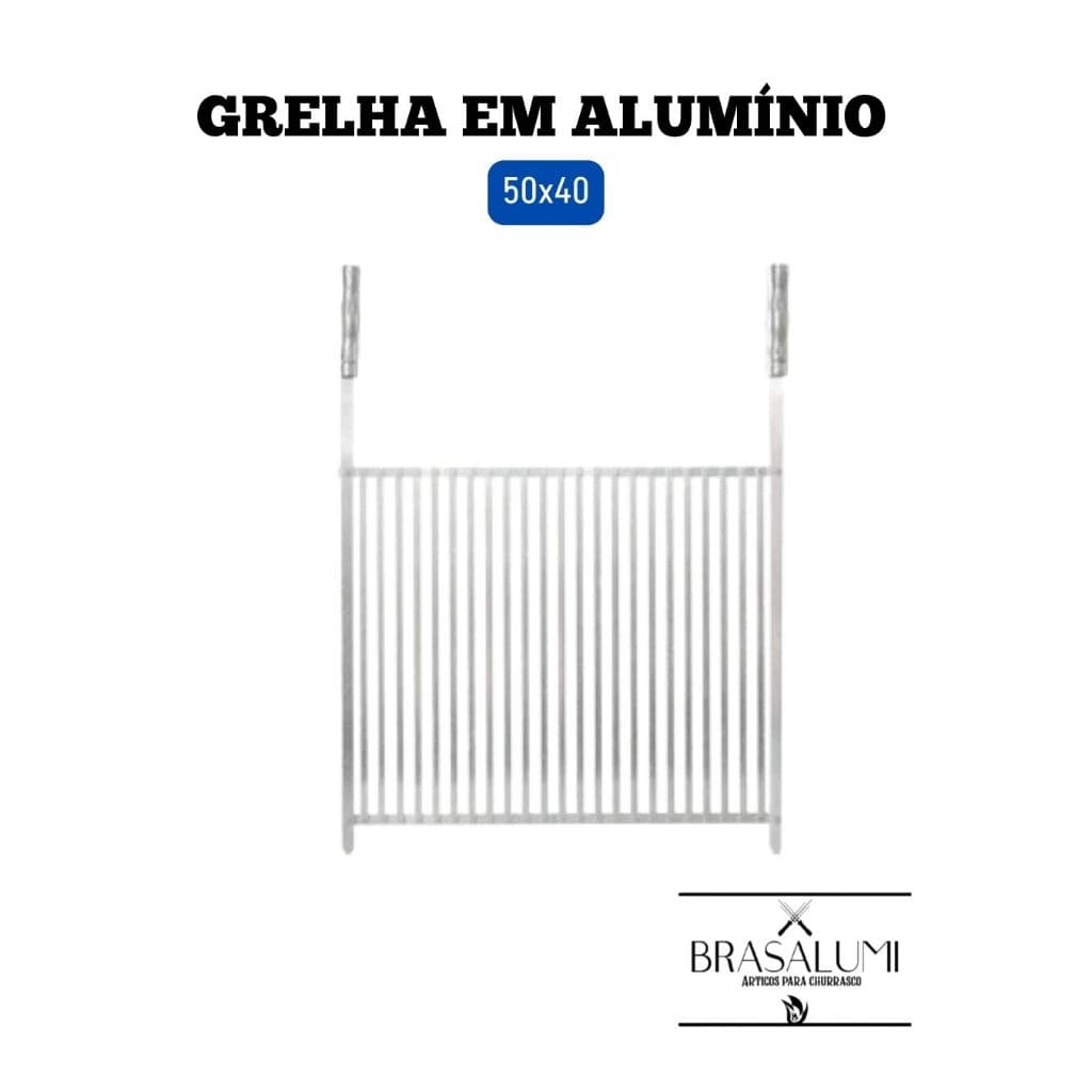 GRELHA ALUMÍNIO 50X40 ALUMÍNIO BRASALUMI