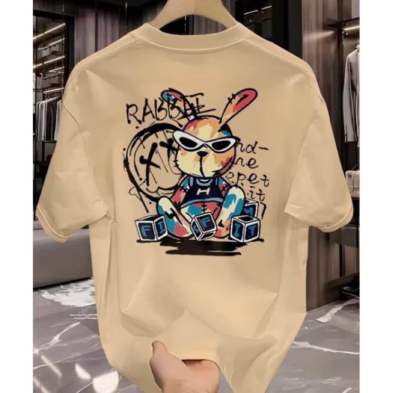 Camiseta Masculina Coelho Streetwear 100% Algodão Estampa Autoral