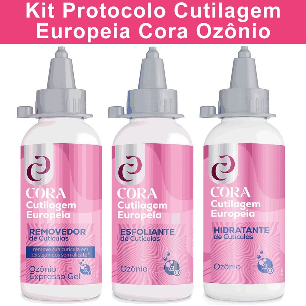 CUTILAGEM EUROPEIA CORA REMOVEDOR CUTÍCULA + ESFOLIANTE + HIDRATANTE OZÔNIO 100ml
