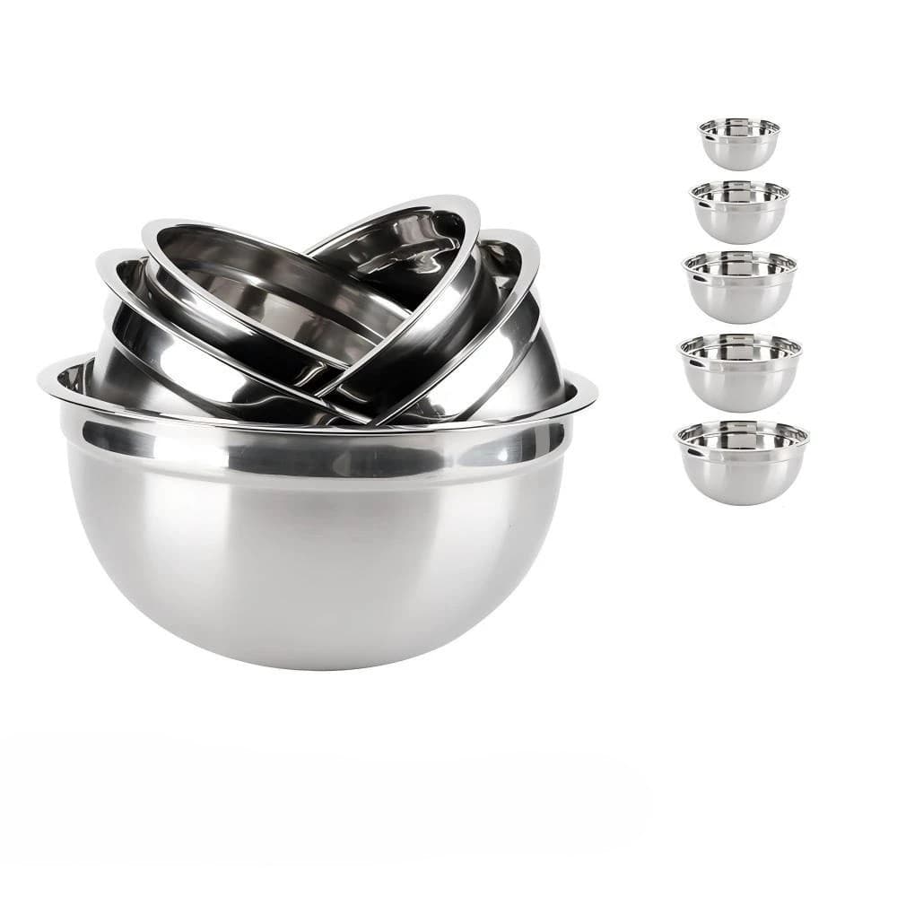 🥗 Tigela Bowl Inox Multiuso Profissional✨ Vários Tamanhos p/ Cozinha | Durável, Leve e Versátil