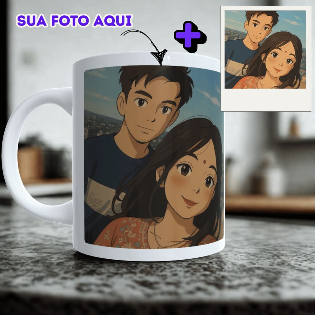 Caneca Personalizada Cartoon studio ghibli - Personalizamos Com Sua Foto