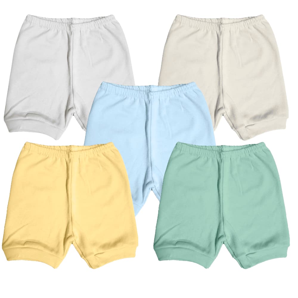 Short Bebê Liso Com Punho Enxoval Maternidade Bebê Verão
