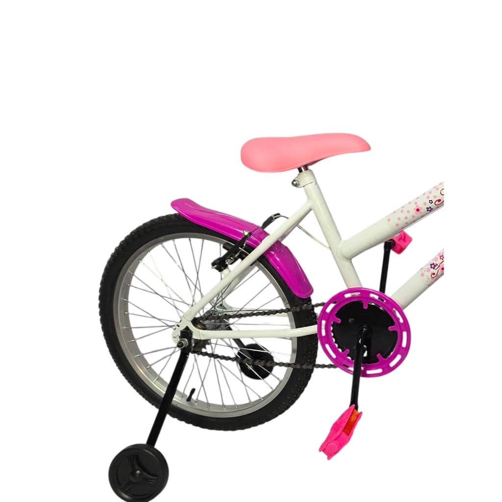 Bicicleta Branca Aro 20 Feminino Julie pedivela cromado,preto