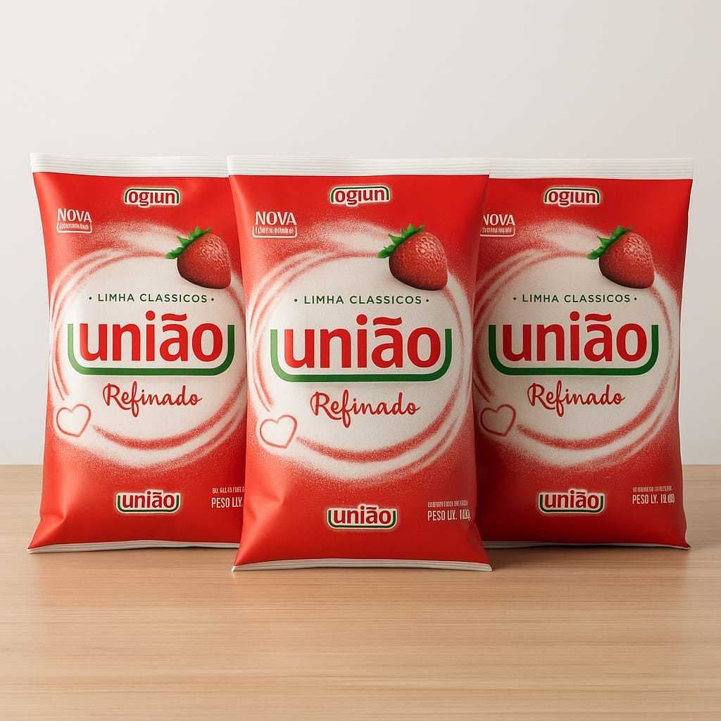 KIT COM 3 - Açúcar Refinado União 1kg.