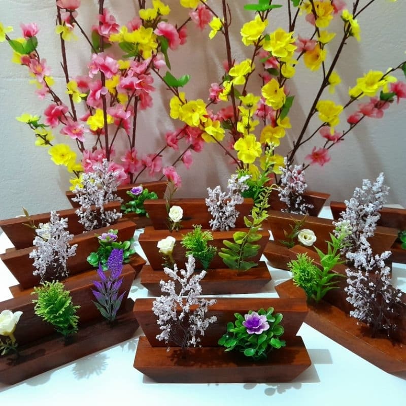 Decoração Com Plantinhas Artificiais Estilo Rústico