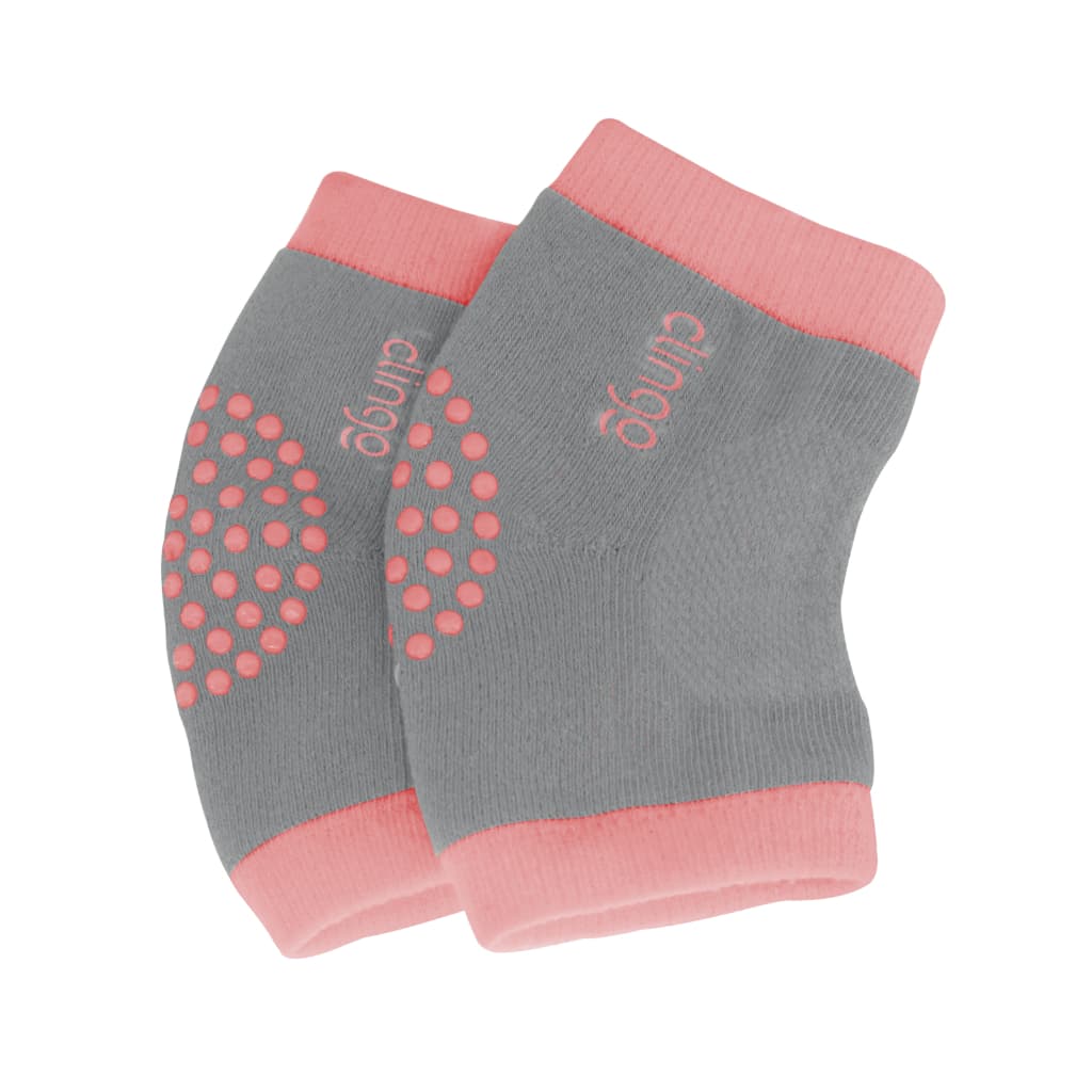 JOELHEIRA PARA BEBÊ ENGATINHAR ANTIDERRAPANTE ROSA/CINZA CLINGO