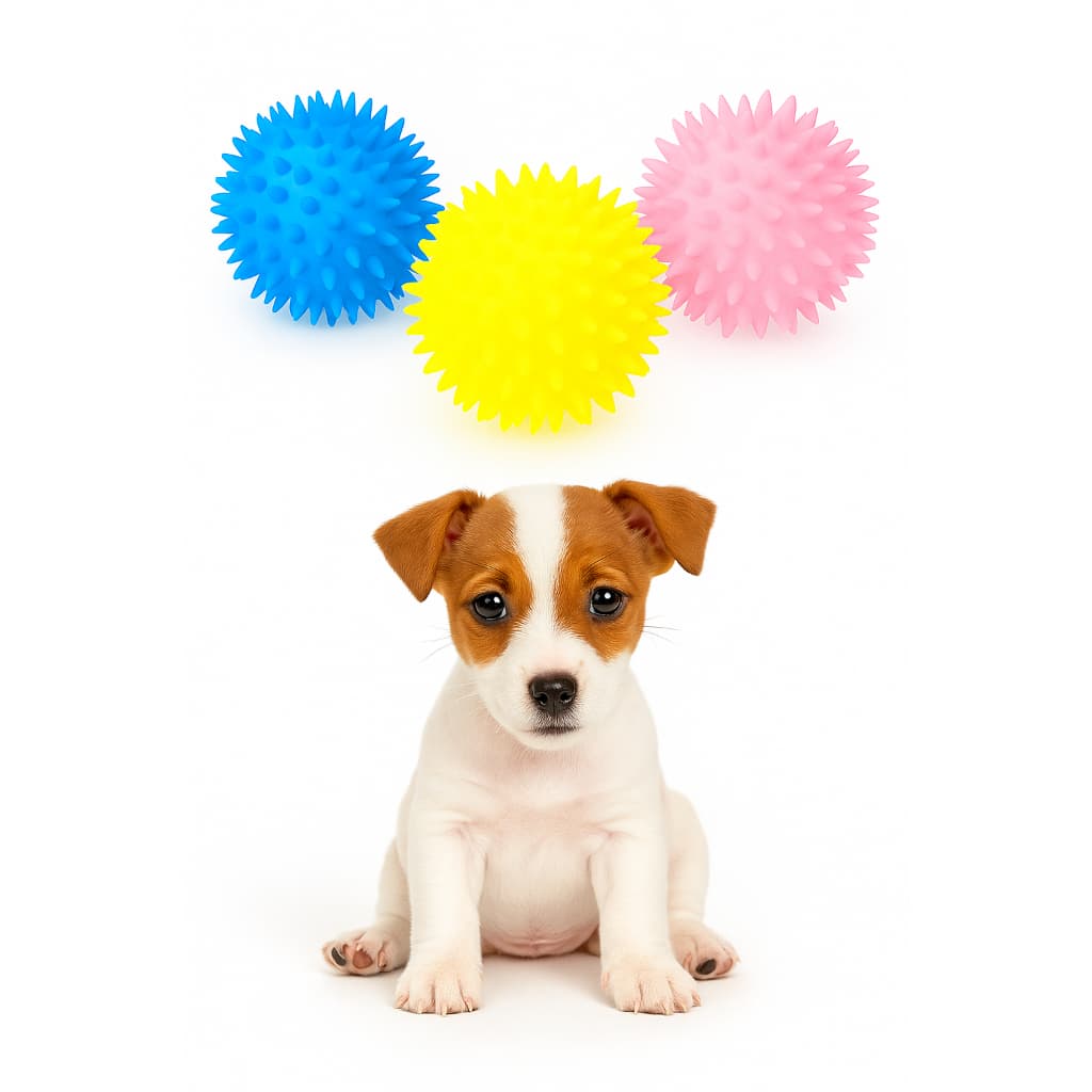 Bola Massageadora para Cachorro – Cores Sortidas | Estimula, Alivia Estresse e Fortalece a Mordida de seu PET