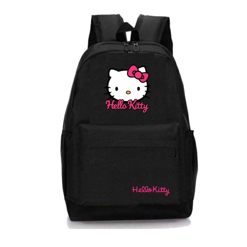 Mochila Escolar Feminina Hello Kitty Infantil Com Alça 2 bolso Lateral