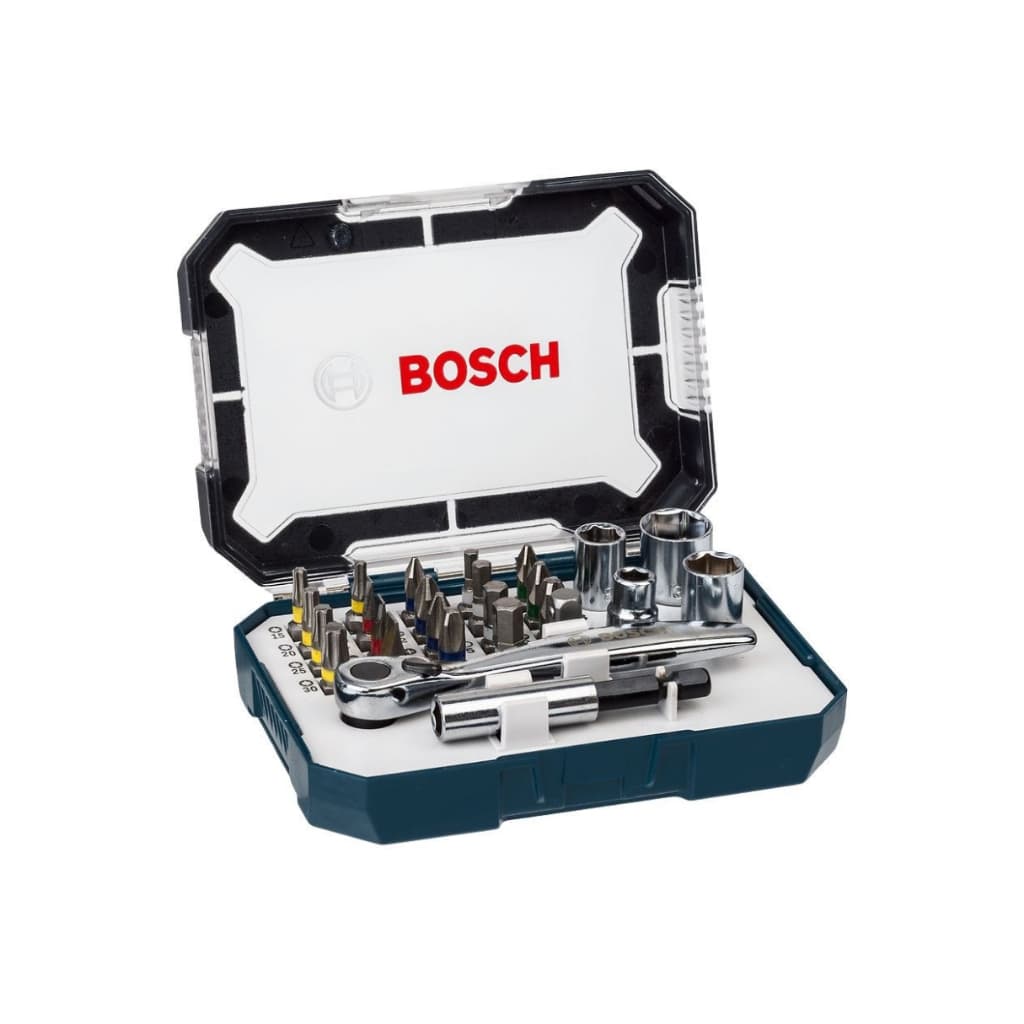 Kit Conjunto De Pontas Tubos E Chaves 26 Peças Bosch
