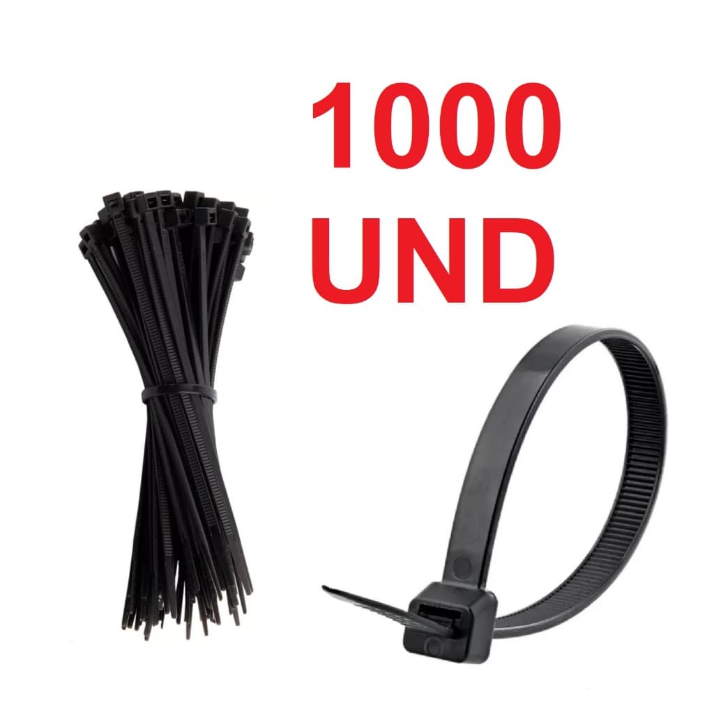 Abraçadeira LONGA de nylon (7,6mm) enforca  gato cinta de plástica preto- 5ou10 pacotes