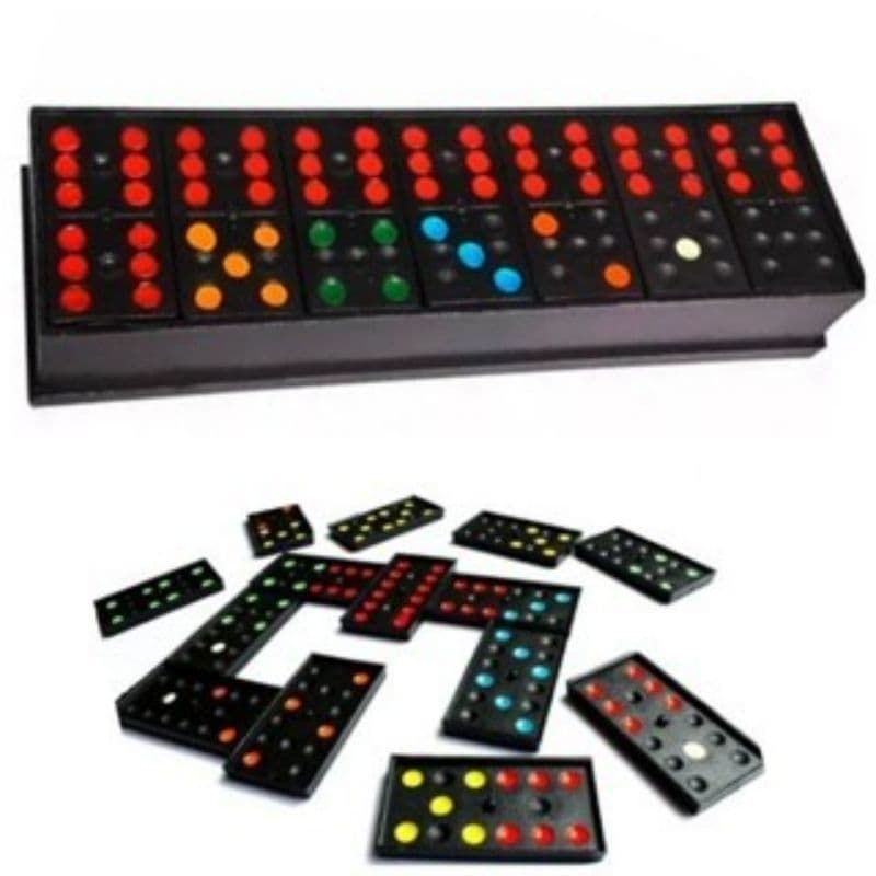 Jogo de Dominó Clássico Preto Plástico - Brinquedos
