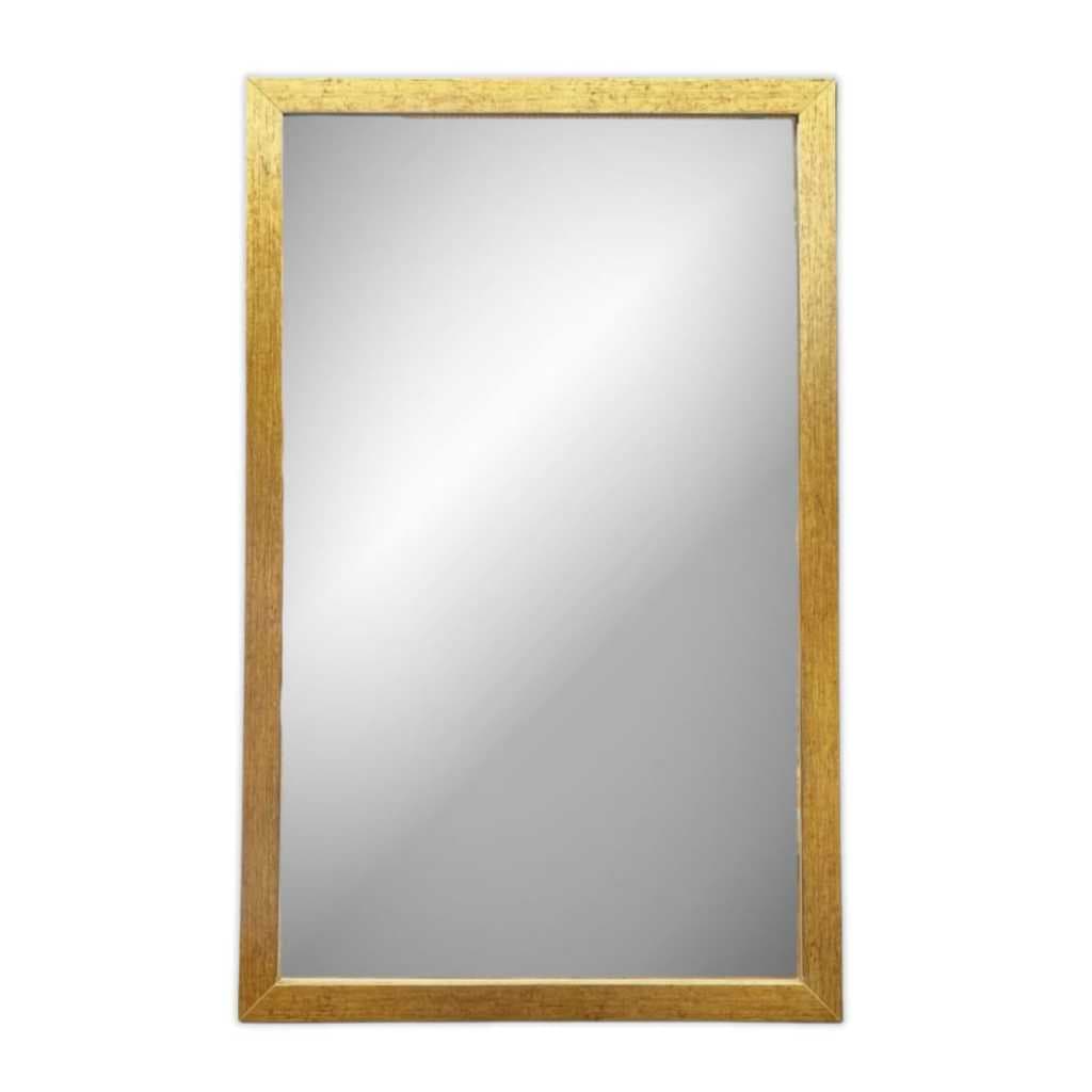 Espelho Pequeno 55x35 C/ Moldura Dourada P/ Lavabo Banheiro Loja