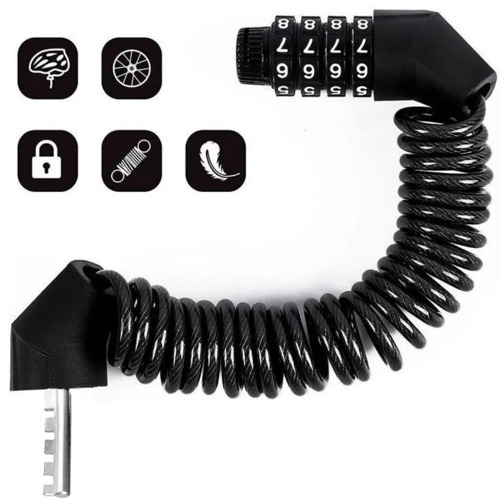 Cadeado Grande com Mola Senha Digital para Capacete de Moto Bike Trava Segredo