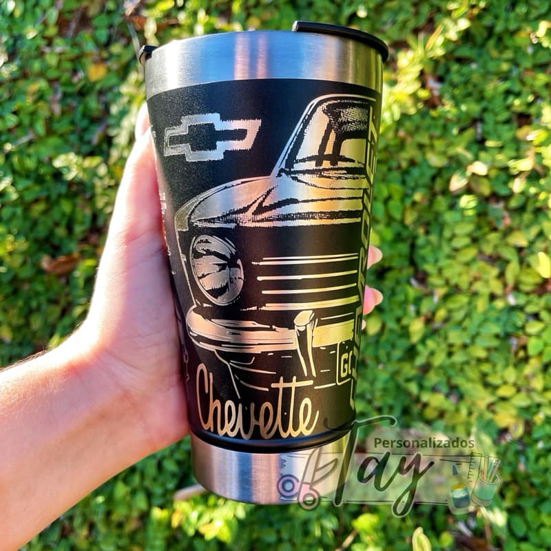 Copo Térmico CHEVETTE  Personalização em 360 Graus 473 ML Personalizado Time