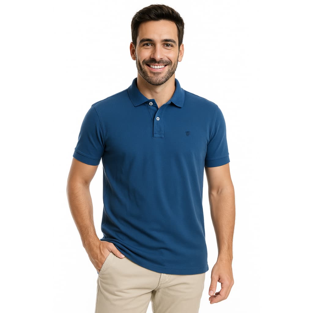 Camiseta Polo Masculina Slim Hosten Piquet Conforto Estilo Casual Trabalho ou Lazer Tamanhos P ao XG