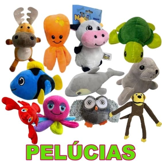 Brinquedo para Cachorro de Pelúcia pet Mordedor pelúcia Diversos animais COM APITO
