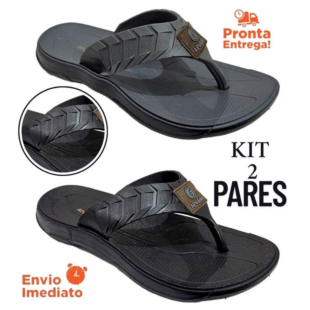 KIT 2 pares Chinelo Infantil Sandalia Menino Frente
