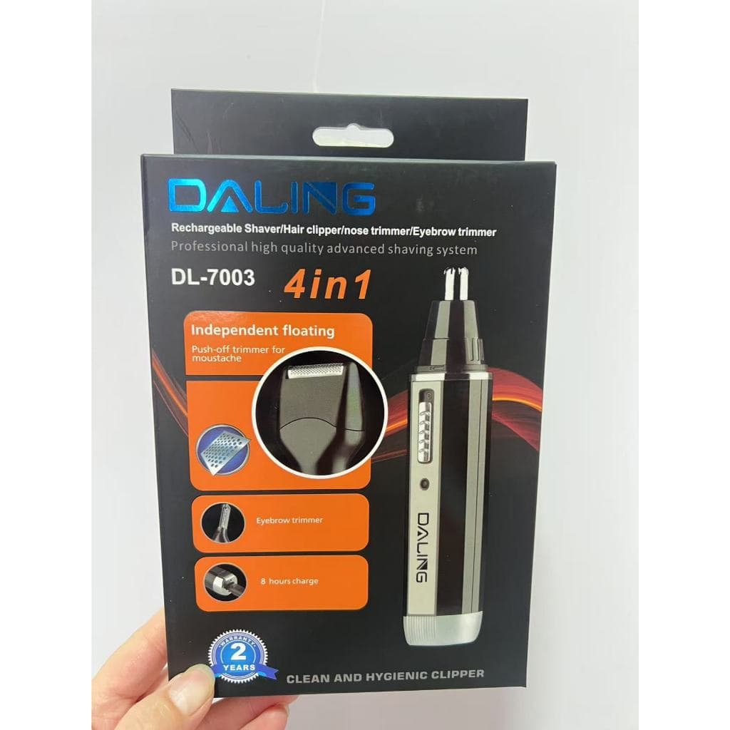 Aparador de Pelos Nariz Sobrancelhas Orelhas Barba Recarregável 4 em 1 Daling DL-7003 Bivolt