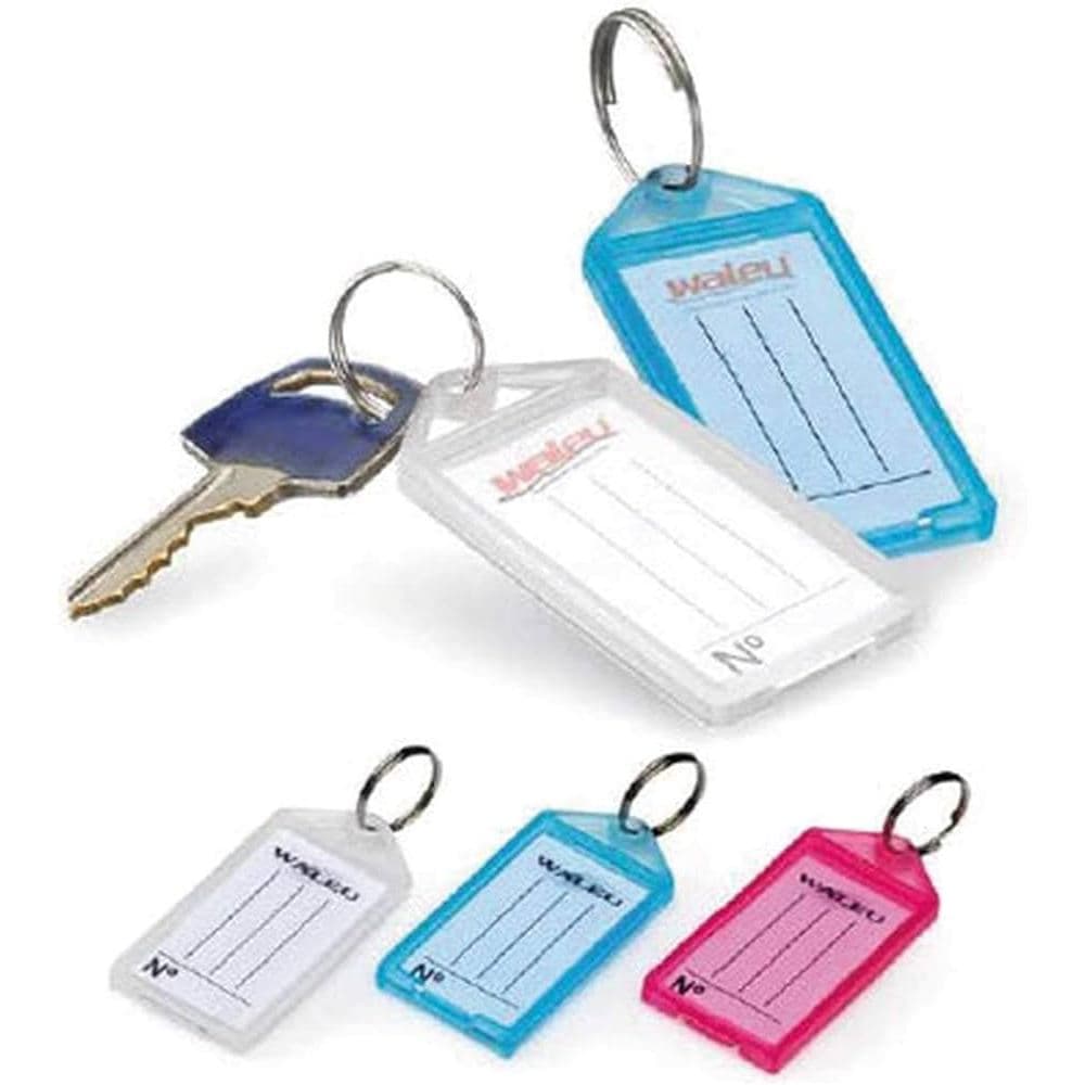 Chaveiro com Etiqueta kit c/ 06 Unidades Cores Sortidas Maxcril Walleu