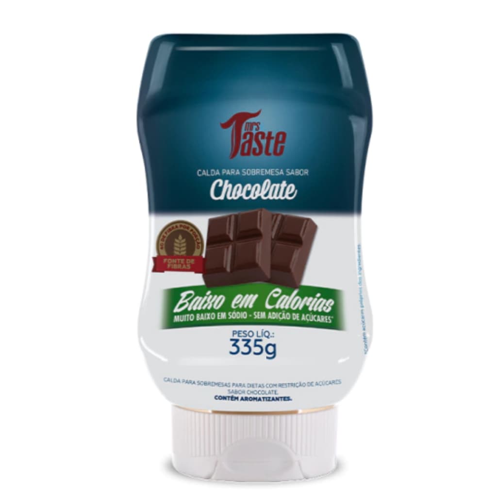 Calda De Chocolate Zero Açúcar Baixo Sódio (335g) - Mrs Taste