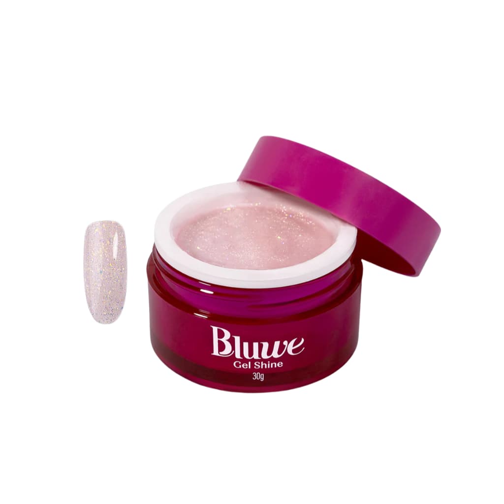 Gel Shine Glitter 30g - Delicado Super Morganita Quartzo Rosa ( Cor à Escolher ) - Bluwe