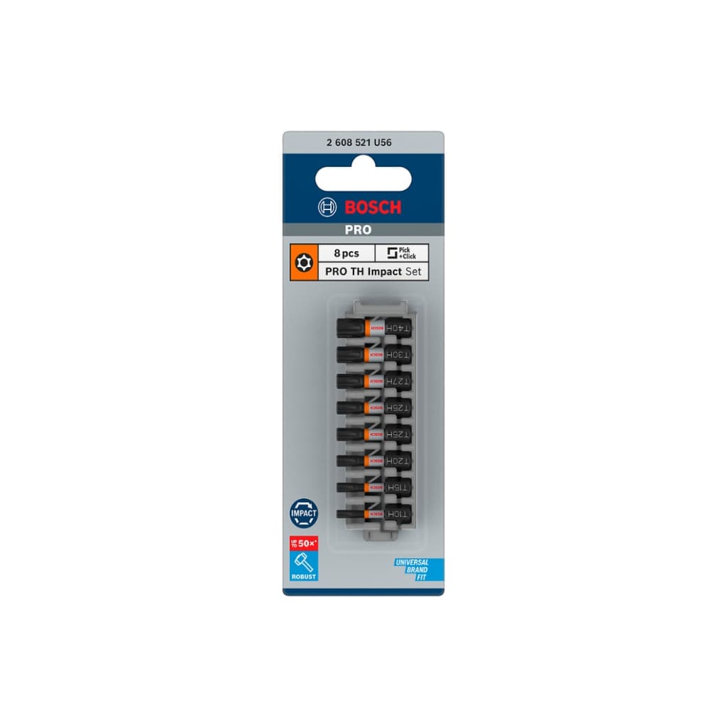 Jogo De Bits Impact Control 25mm Com 8 Peças Bosch