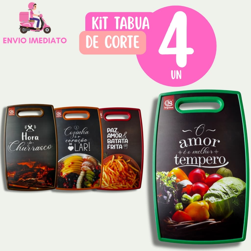 4 Tábuas de Corte Grande de Cozinha para Legumes Comida Carne Salada Para Churrasco Restaurante Casa