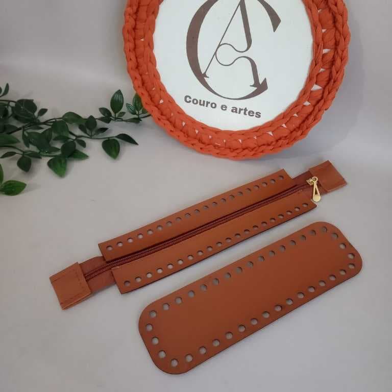 KIT BOLSA - FUNDO + CANAL DE ZÍPER para bolsa de crochê, macramê ou tricô