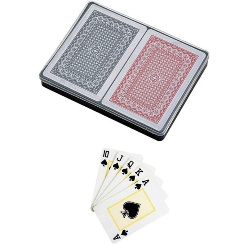 Baralho de Plástico Dois Maços com 54 Cartas Cada