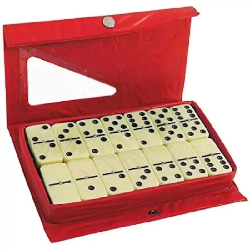 Dominó 28 Peças Osso Borda Lisa e Polido - Brinquedos