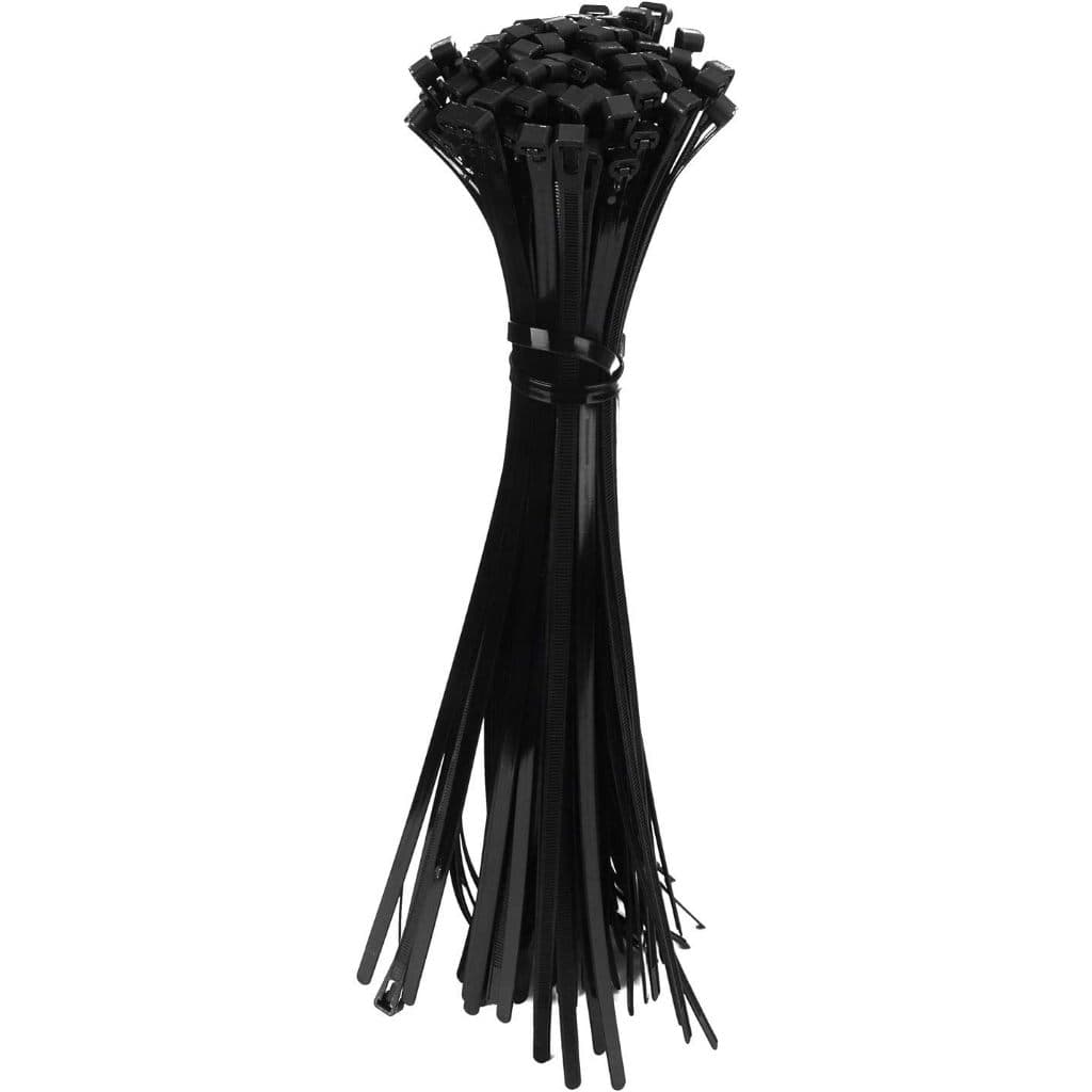Abraçadeira de Nylon Cinta Plástica 200mmx2,4mm 100 unidades Preta