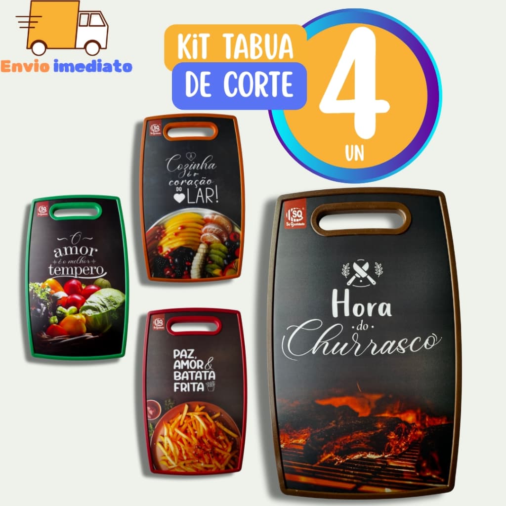 4 Tábuas de Corte Grande de Cozinha para Legumes Comida Carne Salada Para Churrasco Restaurante Casa