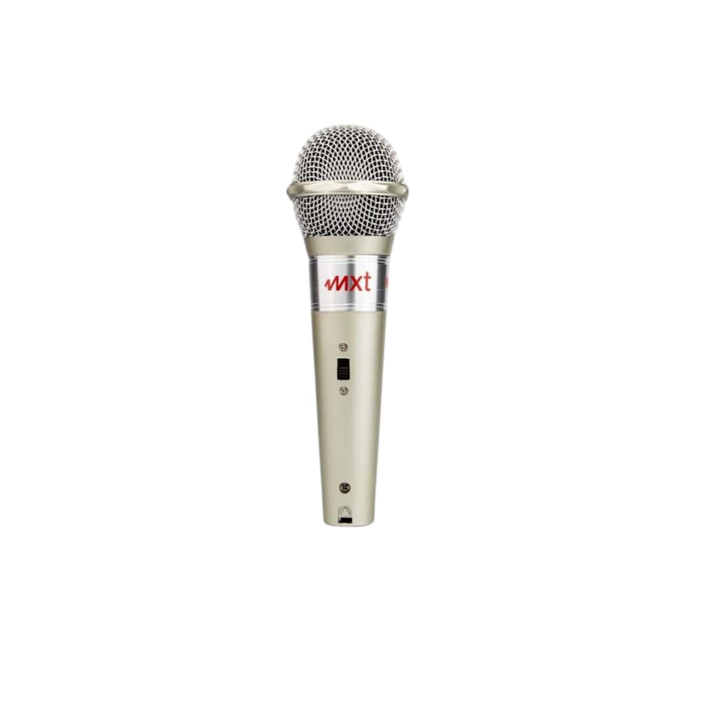 Microfone Dinâmico com Fio MXT M-996 Cabo 3m Chave On/Off P10 para igreja, Karaokê, Eventos e Apresentações