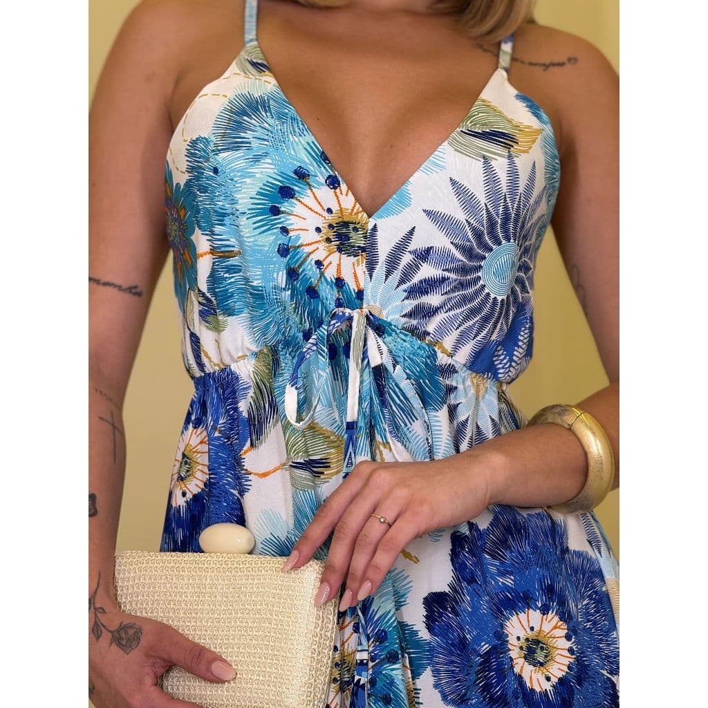VESTIDO LONGA ESTAMPADA Estilo casual/praia/festa