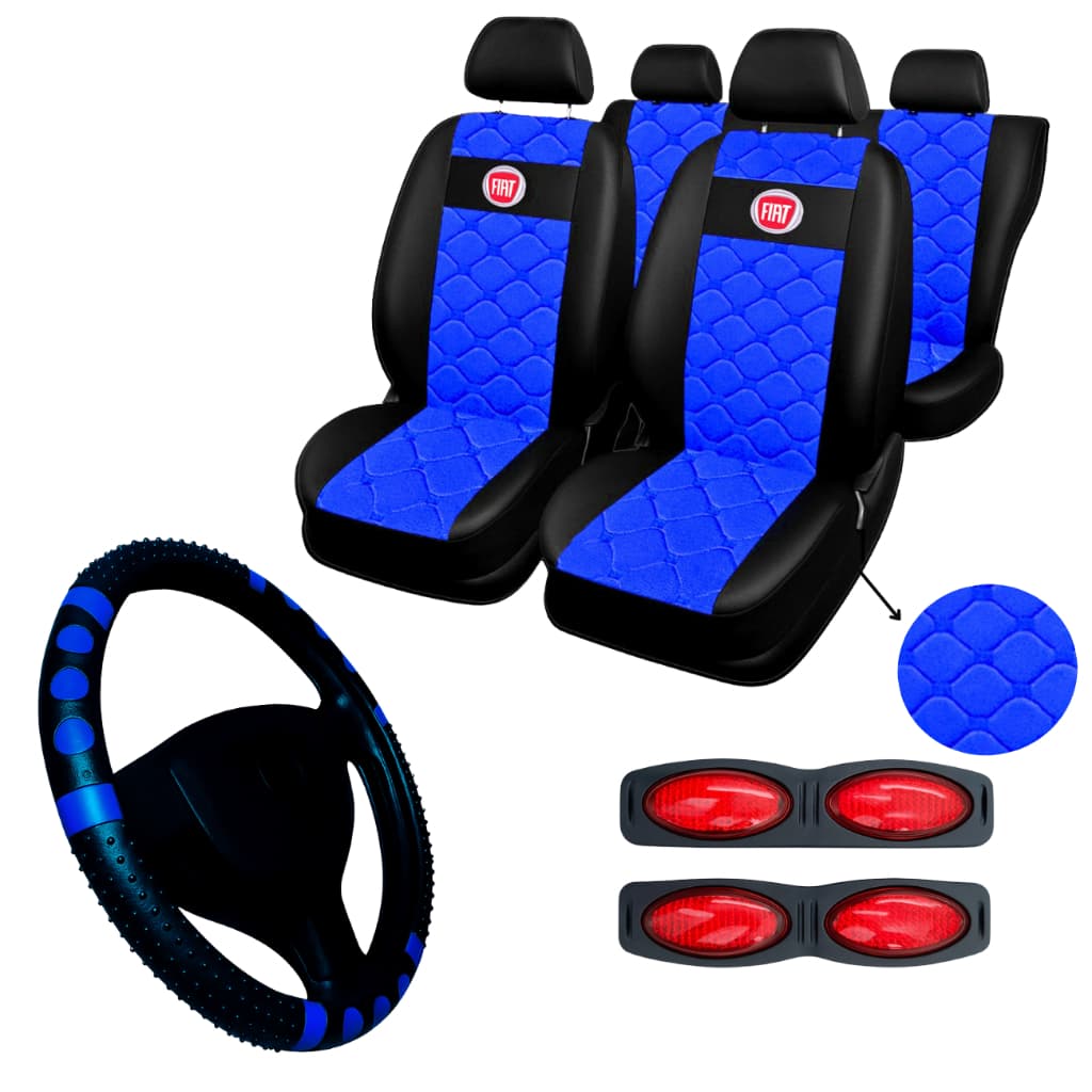 Capa Banco Carro Couro Fiat Elba 1985 1986 1987 1988 1989 1990 1991 + capa de volante de carro