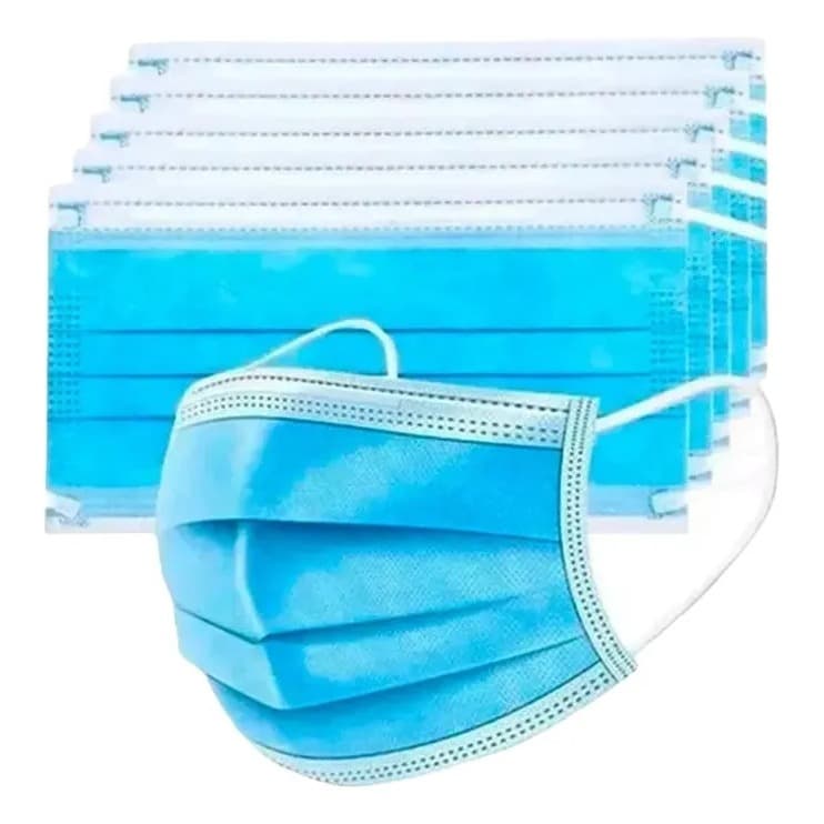 Máscara Descartável De Tripla Proteção - 50 Unidades