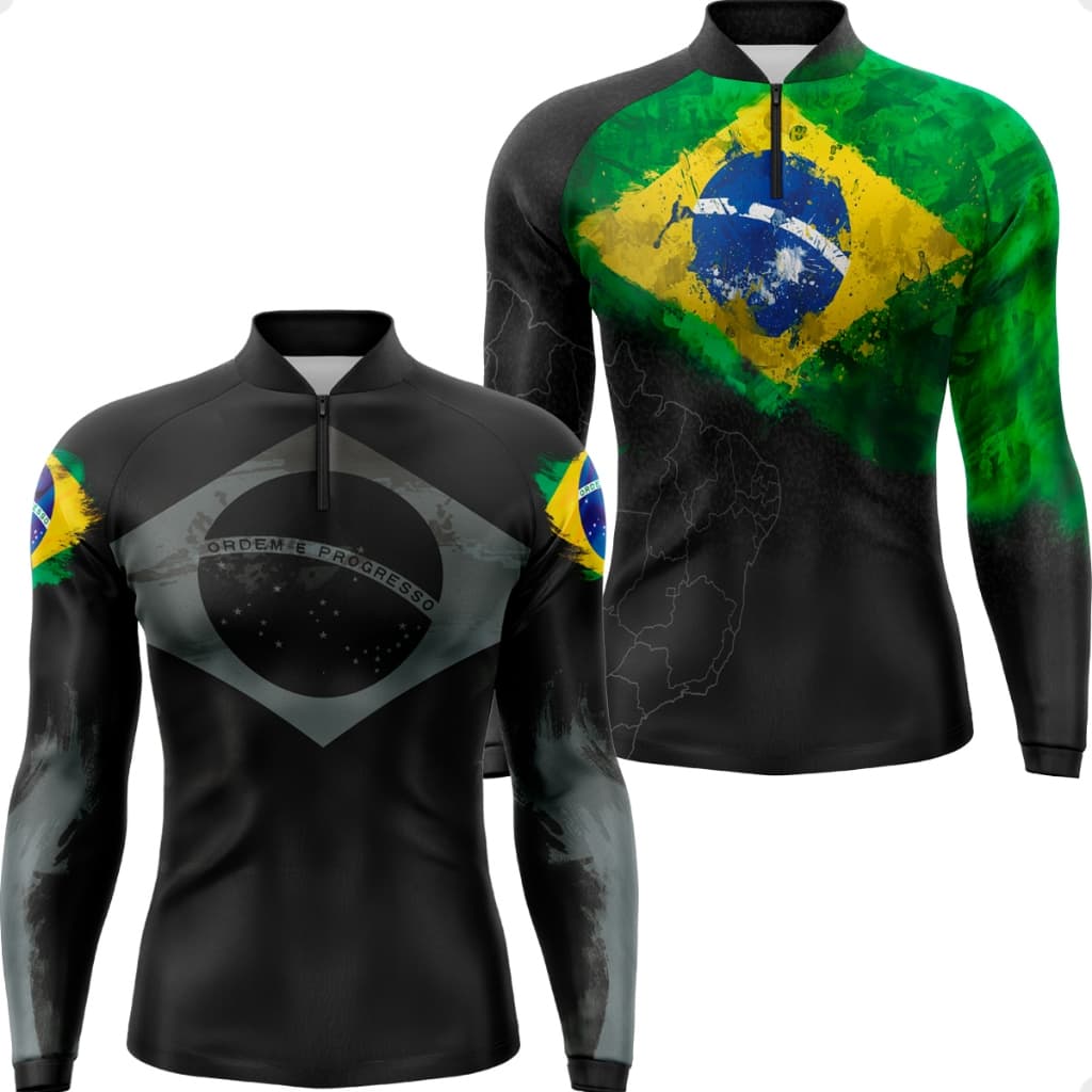 Kit 2 Camisa Pesca Proteção Solar Tecido Térmico Confortável
