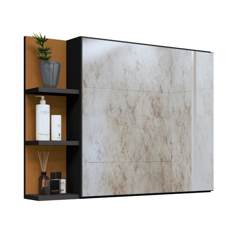 Espelheira Suspensa Iris Para Banheiro / Closet Porta e Nichos Armário Organizador