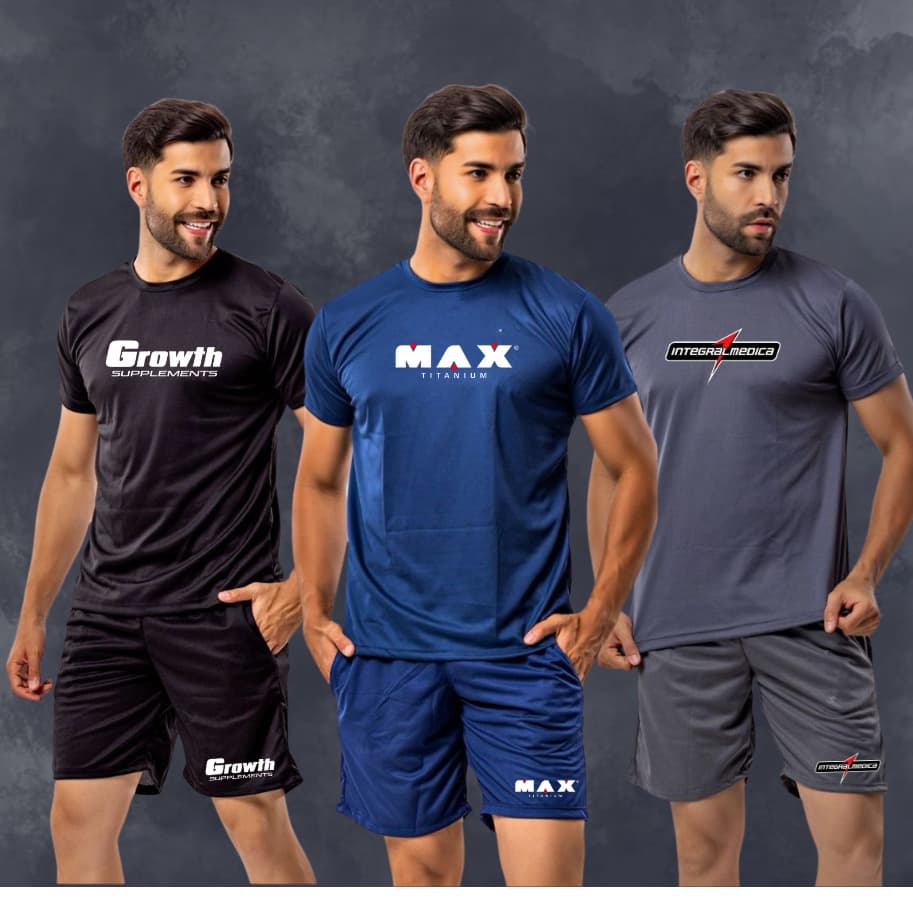 Kit 3 Camiseta camisa MIX Masculina para Esporte – Tecido DryFit Furadinho com Modelagem Slim Medusa2.0