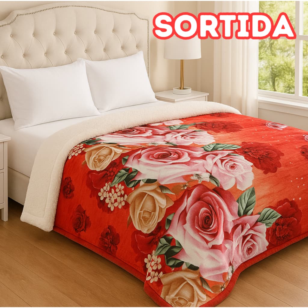 MANTA SHERPA CASAL SORTIDA ESTAMPADA MACIA