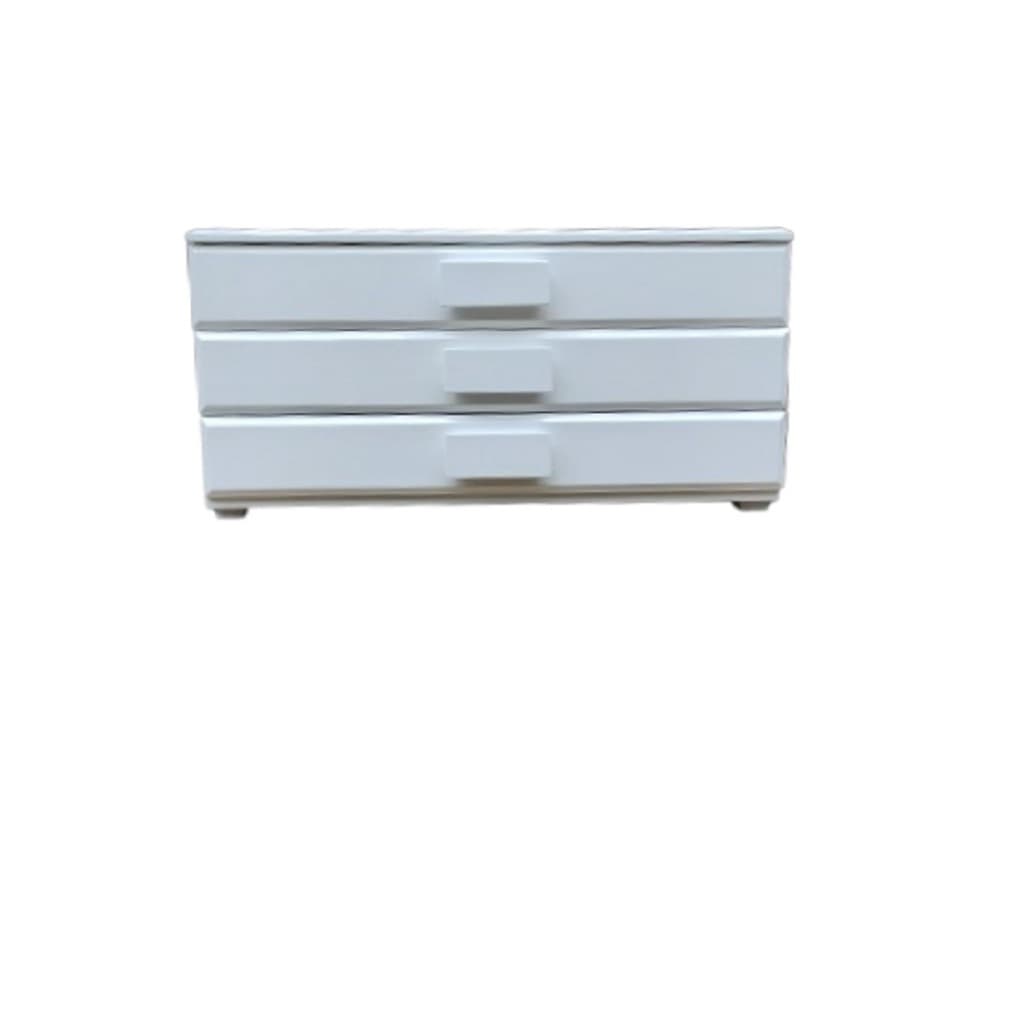 Gaveteiro Porta Jóias 3 Gavetas Organizador Bijuterias Acessórios Madeira MDF Laqueado.