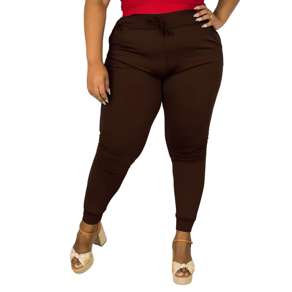 Calça Jogger Feminina Peluciada com Bolso Plus Size