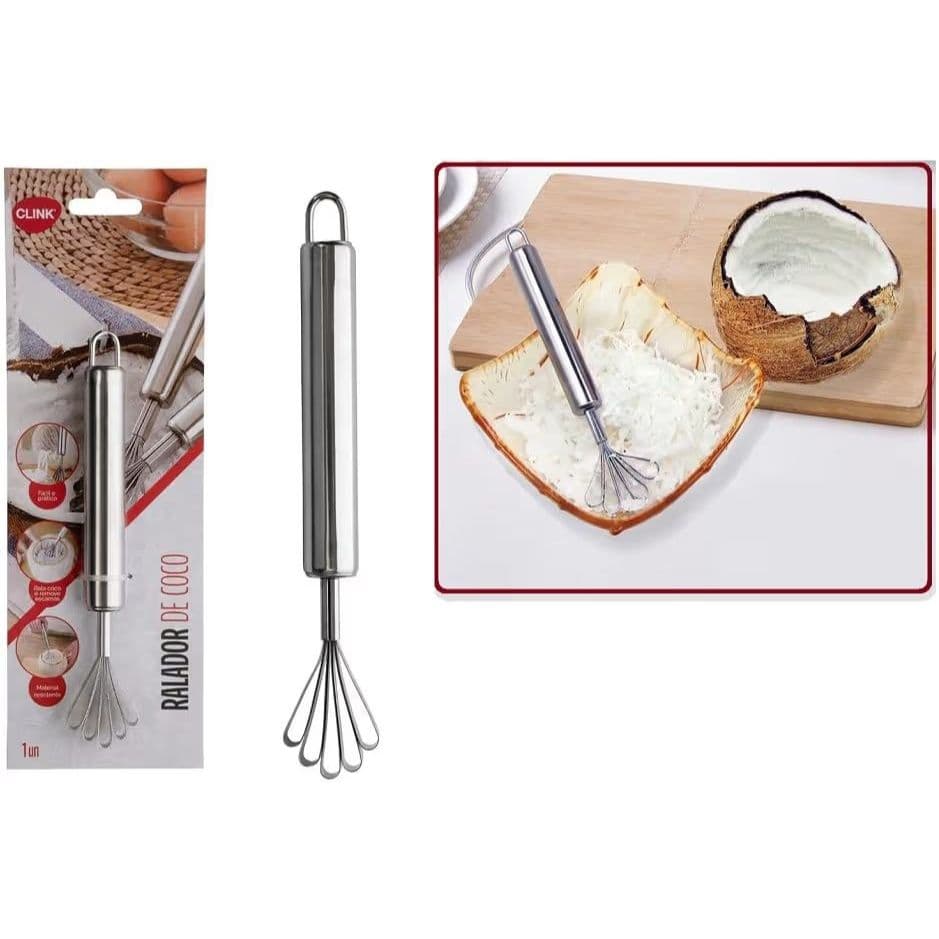 Ralador De Coco Manual Raspador Frutas Aço Inox Multiuso