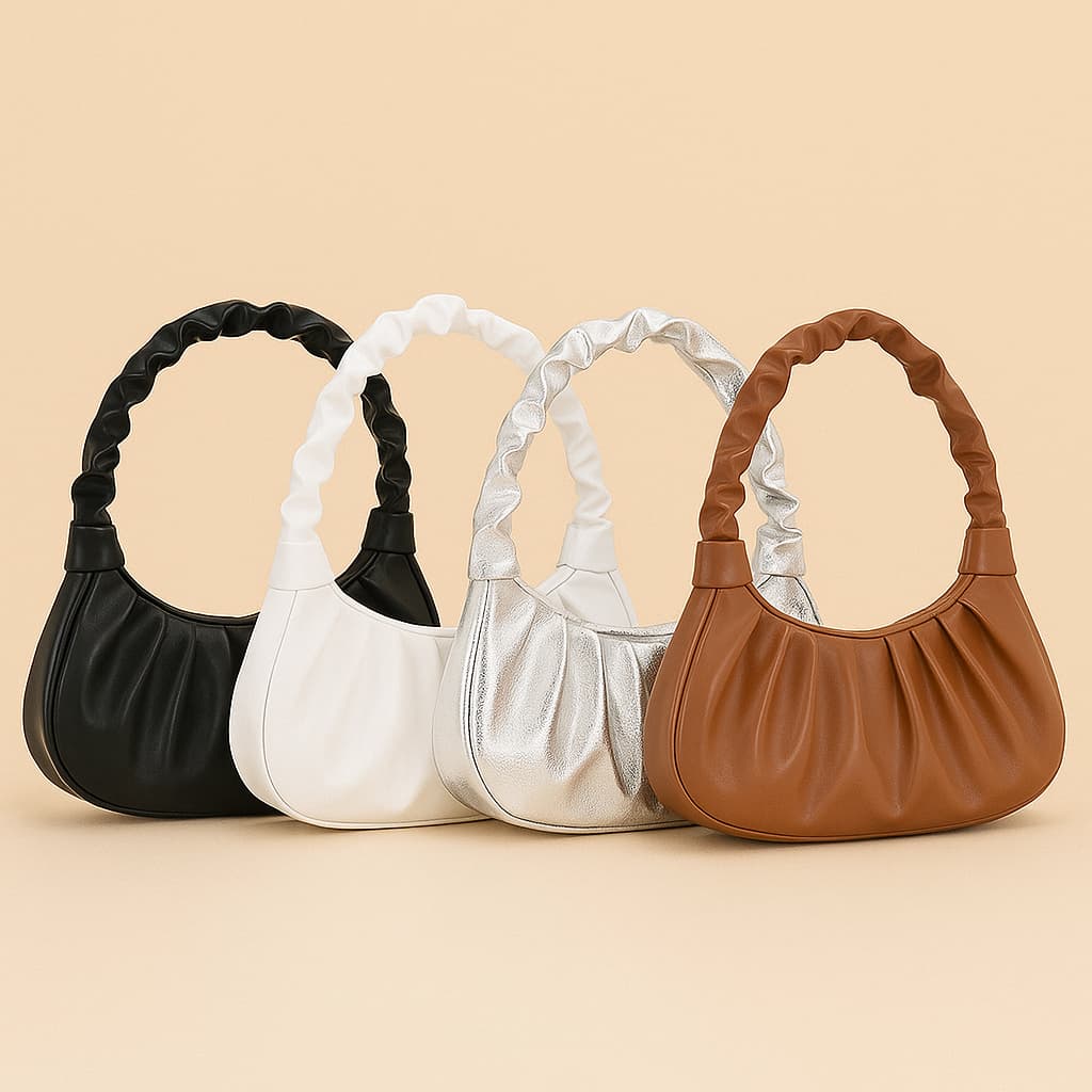 Bolsa de Ombro Baguete Nuvem Formato Meia Lua Festa Casamento Jantar Ano Novo