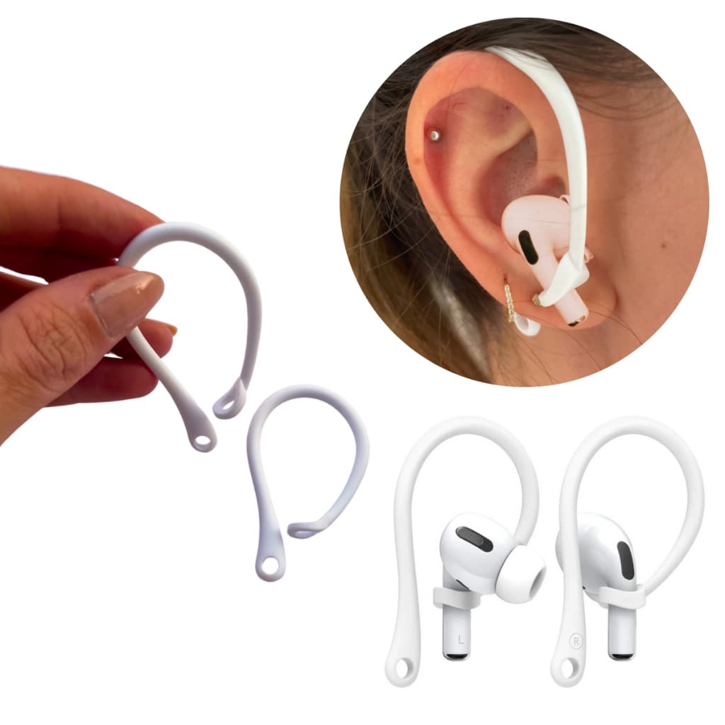 Suporte Fixador Orelha Compatível Com Fone AirPods 1 2 3 Pro Gancho Antiperda para Fones de Ouvido Bluetooth