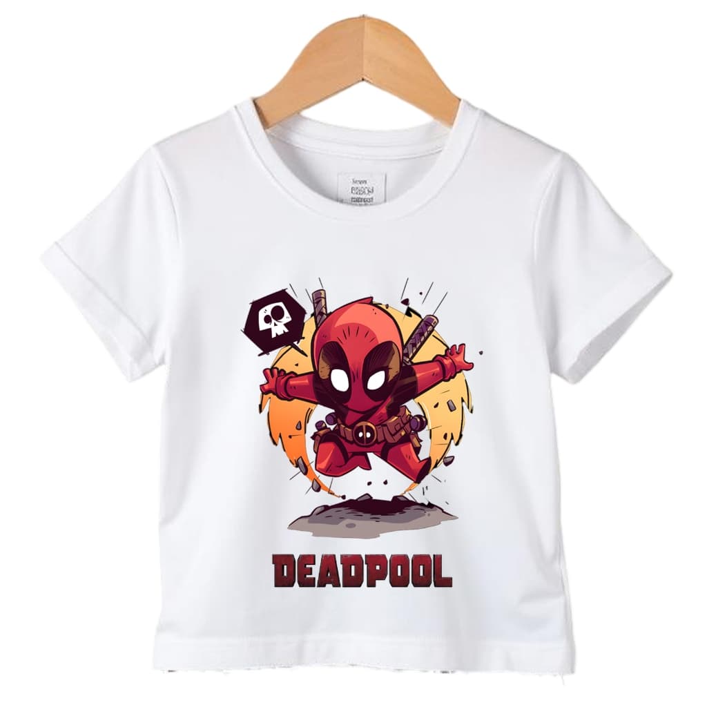 Camiseta Infantil garoto DeadPool Fantasia Pronta Entrega